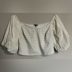 Eyelet Lace Crop Top